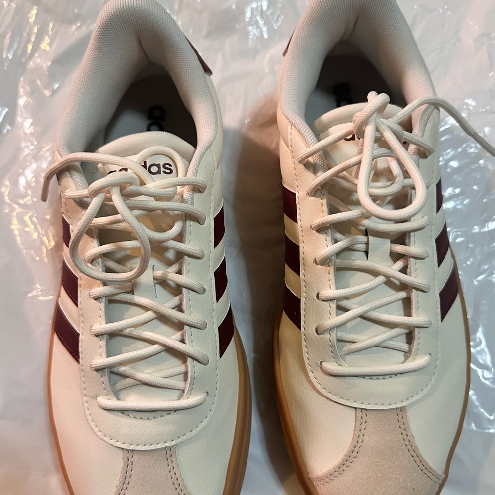 Adidas Cream and Red Sneakers for Everyday Comfort